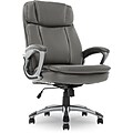 Serta Faribands Big and Tall Ergonomic Bonded Leather Swivel Executive Chair, Gray (43675B)