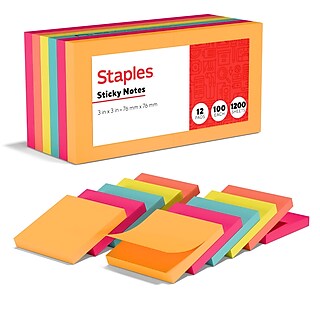 Staples Recycled Sticky Notes, 3