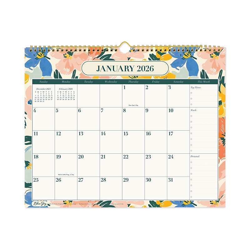 2026 Blue Sky Sugarina 15" x 12" Monthly Desk Calendar (154985) image 1