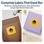 Avery Laser/Inkjet Arched Square Multipurpose Labels, 2" x 2-3/16", Bright Yellow, 120/Pack (94124)~#|#~A5AA55B1-7483-49D8-880B26E30FEE4E71_sc7