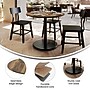 Flash Furniture TopGuard 36" Round Wood Dining Table with Round Base, Natural/Black Base (STRD36NATTR24)~#|#~A5B34847-875D-403D-841899BF786D18B6_sc7