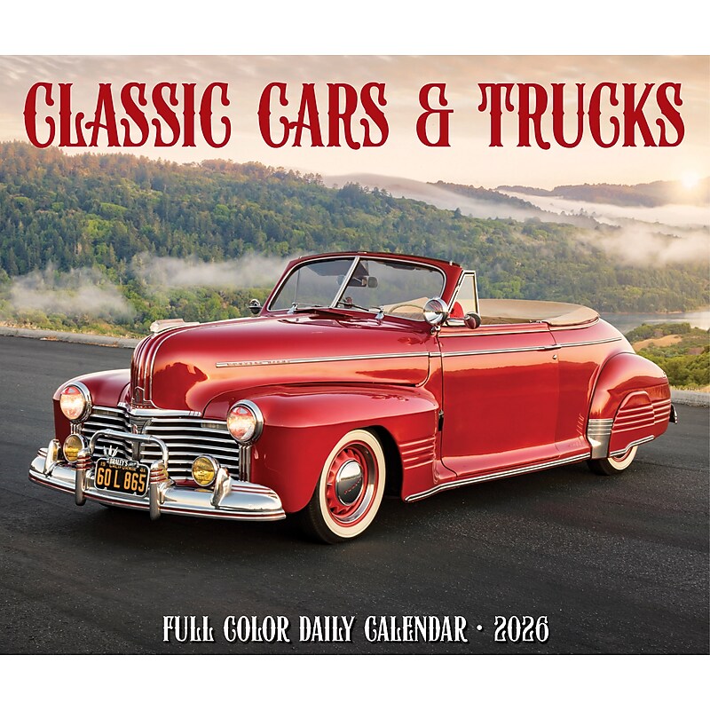 2026 Willow Creek Classic Cars & Trucks 6.2" x 5.4" Day-to-Day Calendar (54062) image 1