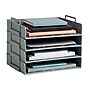 Mind Reader Plastic Side Loading Stackable Letter Tray, Letter Size, Gray, 4 Pieces (DANSTACK4-GRY)~#|#~A5B3A010-2CDC-4A72-9D2D2AB752CA9765_sc7