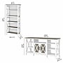 Bush Furniture Key West Tall TV Stand with Set of Two Bookcases, Shiplap Gray/Pure White, Screens up to 65" (KWS027G2W)~#|#~A5B529DA-FDEF-4655-8051E693098B4F76_sc7