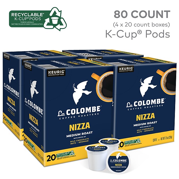 La Colombe Nizza Coffee Keurig® K-Cup® Pods, Medium Roast, 80