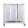 Household Essentials 3-Section Rolling Laundry Sorter with Lid, Polyester, White (HE1119)~#|#~A5C4224C-C86F-4D94-A446ECA1658F2A49_sc7