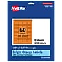Avery Laser/Inkjet Multipurpose Rectangle Labels, 0.5" x 1.75", Bright Orange, 1200/Pack (94204)~#|#~A5C7108C-FDAA-48E4-8B52C2A992CE93AD_sc7