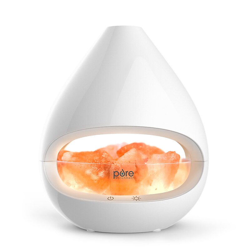 Pure Enrichment PureGlow 2-in-1 Heat Based Salt Lamp Diffuser, 5.4 oz. (PEROCKDF) image 1