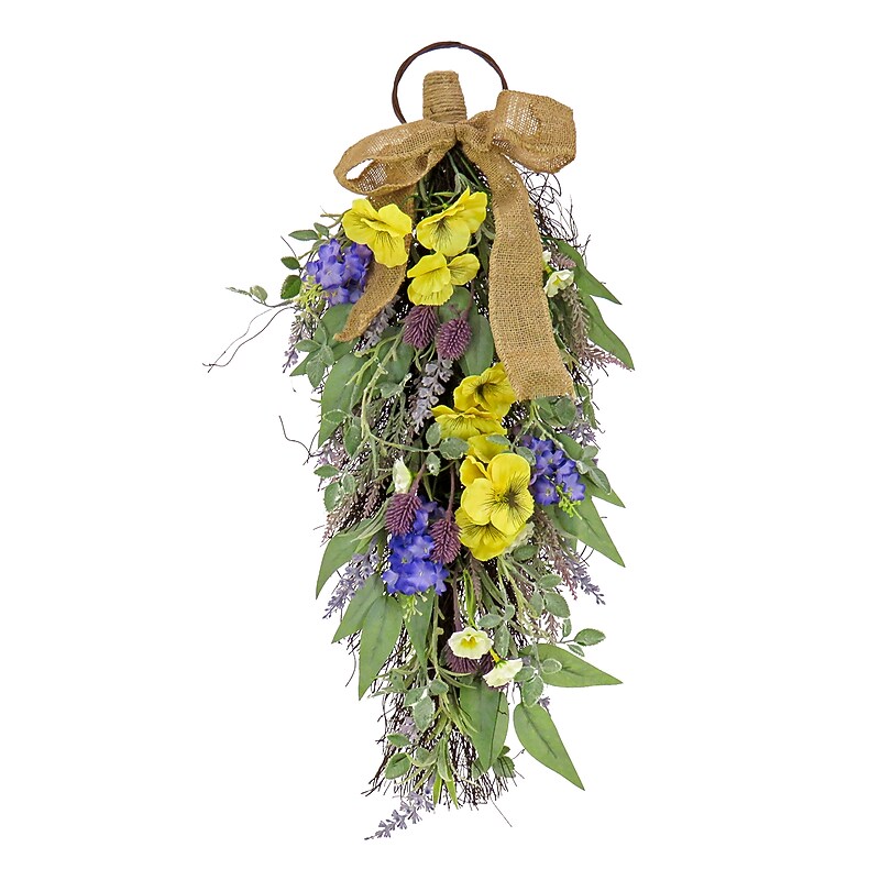 National Tree Company 26" Pansy and Lavender Swag (DL87-65F22234-1) image 1