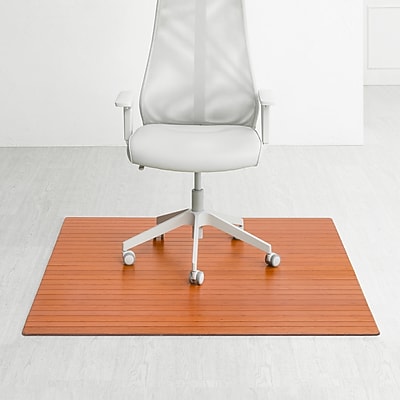 Anji Mountain Standard Bamboo Carpet & Hard Floor Chair Mat, 48″ x 52″, Walnut (AMB24051) Sansujyuku sansujyuku.com