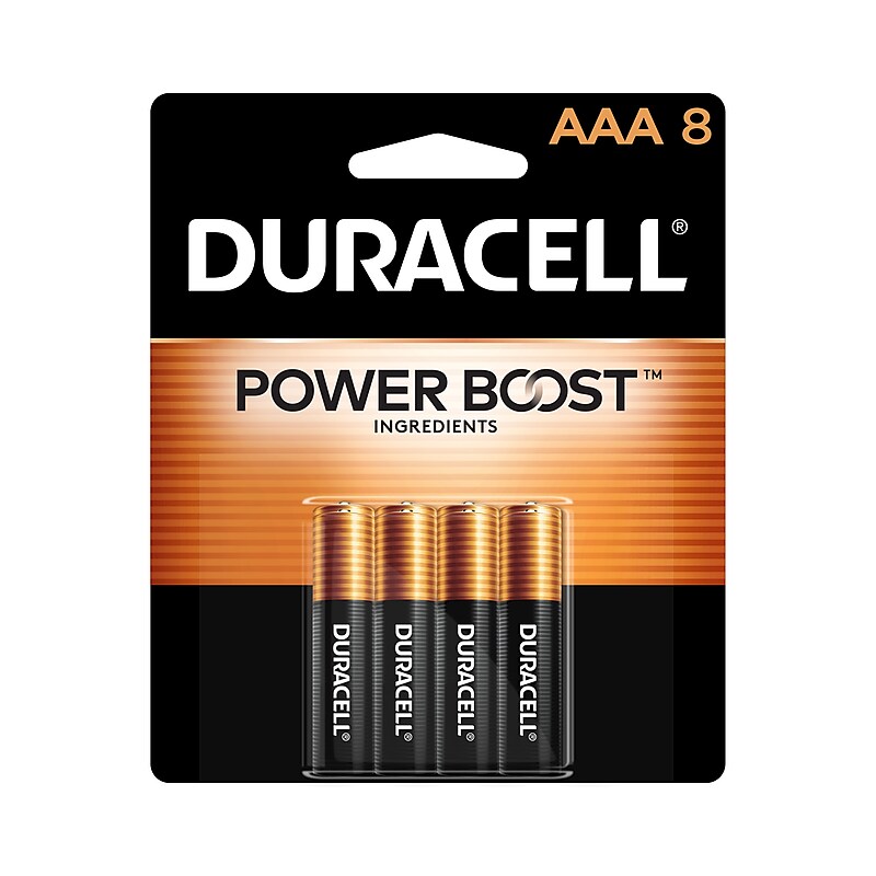 Duracell Coppertop AAA Alkaline Battery, 8/Pack (DURMN2400B8Z) image 1