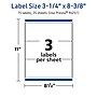 Avery TrueBlock Laser/Inkjet Rectangle Multipurpose Labels, 3-1/4" x 8-3/8", White, 75/Pack (94251)~#|#~A5DA4D21-EEB1-42B9-91BA6247F86C1592_sc7