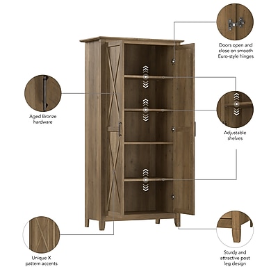 Bush Furniture Key West 66"H Storage Cabinet - Thumbnail 5
