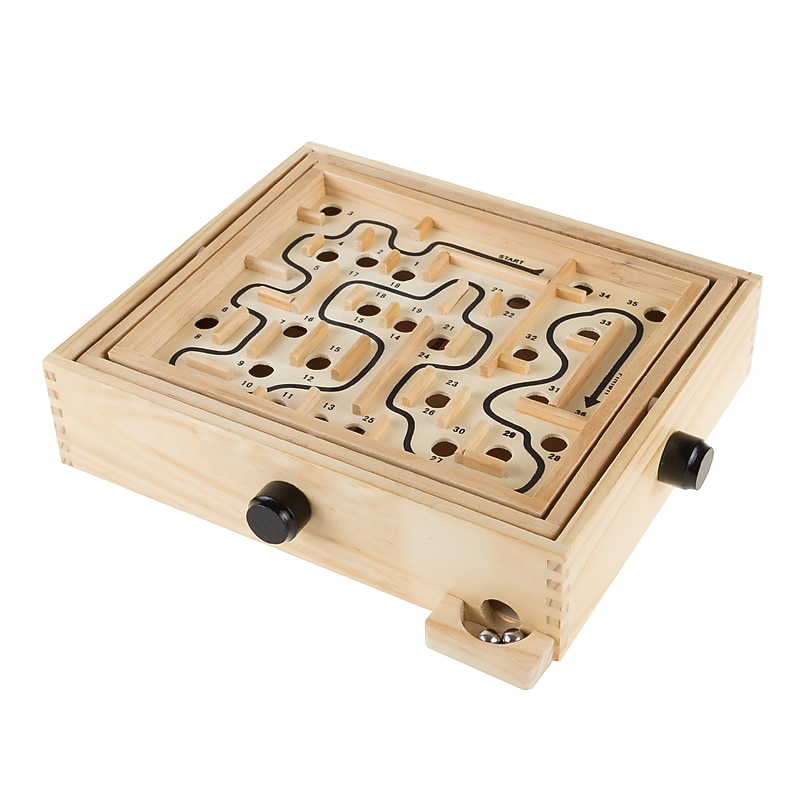 Hey! Play! Wooden Labyrinth Maze Game (80-HJC93019B) image 1