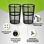 Alpine Industries Stainless-Steel Outdoor Trash Can, 48-Gallon, Black, 2/Pack (ALP473-48-BLK-2PK)~#|#~A5E2CFB3-0E53-49AB-AB180C19836CDEF8_sc7