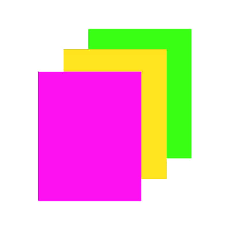 Royal Brites Neon Poster Boards, 22" x 28", Assorted Colors, 3/Pack (27104) image 1