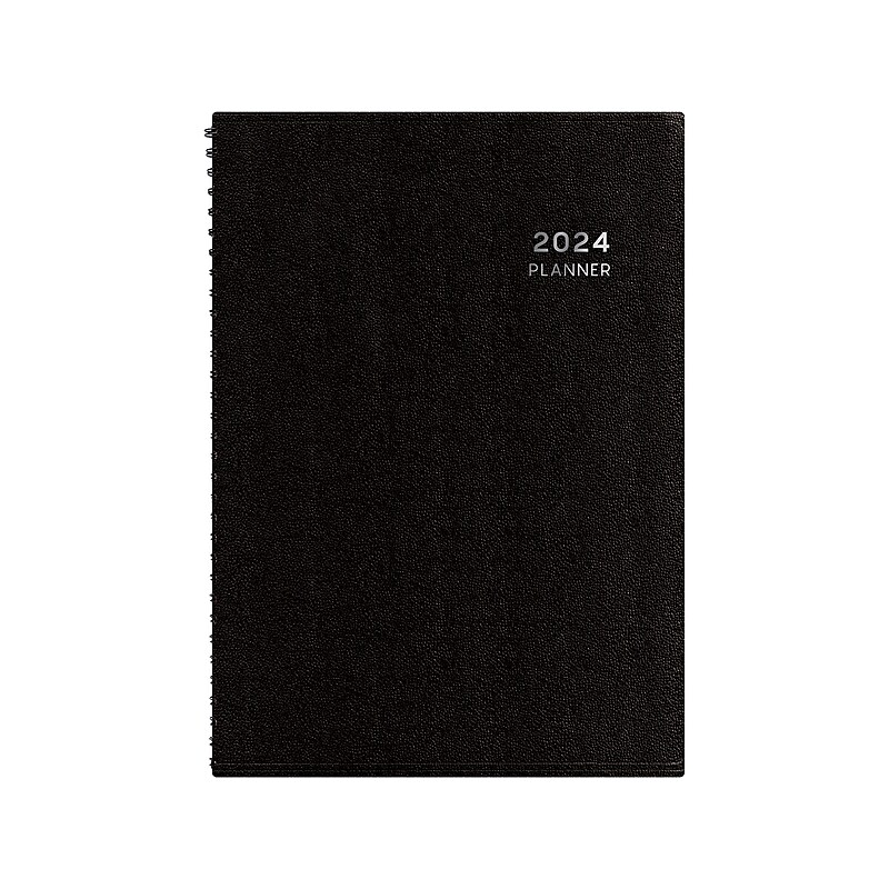 2024 Blue Sky Aligned 5.88" x 8.63" Weekly & Monthly Planner, Black (143587-24) image 1