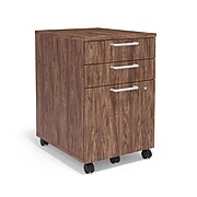 Union & Scale™ Essentials 3-Drawer Vertical File Cabinet, Mobile/Pedestal, Letter/Legal, Espresso, 21" (UN56981)