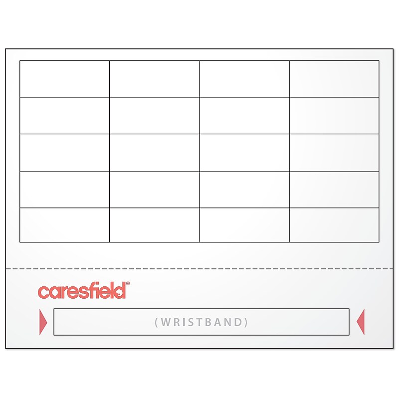 Caresfield Laser Blank Medical Labels, 2.5" x 1", 1000/Carton (83178) image 1
