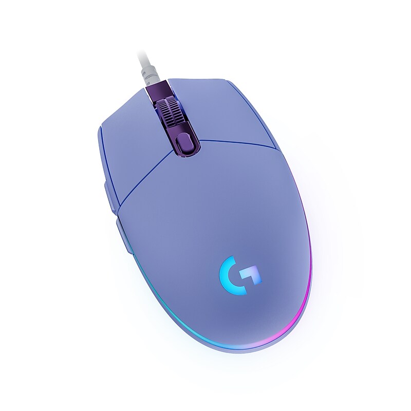 Logitech G203 Lightsync Ergonomic Optical Gaming Mouse, Lilac (910-005851) image 1