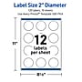 Avery Circle Multipurpose Labels, 2" Dia., White, 120/Pack (19479370602)~#|#~A6003F9B-3733-4A68-8BFEFFA325A6C69E_sc7