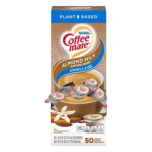 Coffee mate Almond Milk Liquid Creamer Singles, PlantBased, 0.38 oz