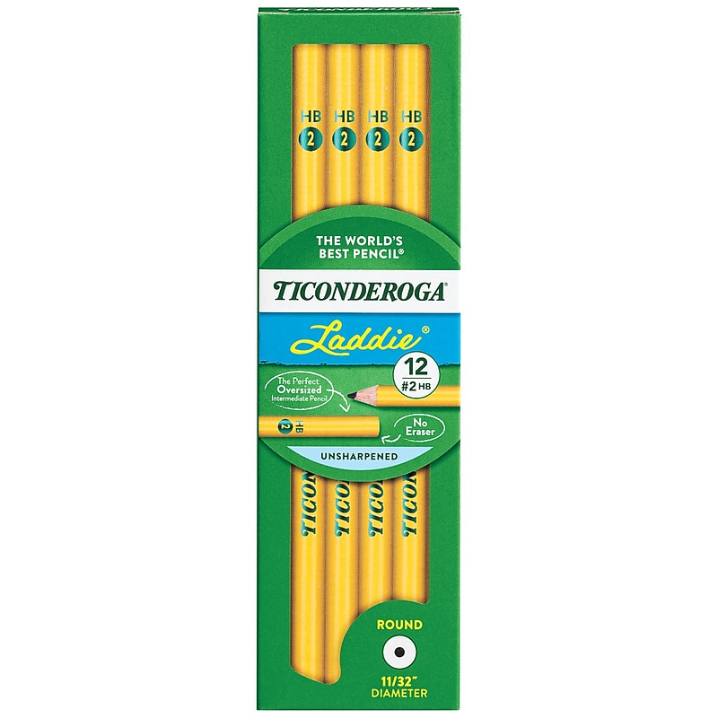 Ticonderoga Laddie Wooden Pencil, #2 Soft Lead, Dozen (X13040) image 1