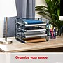 Staples Metal Mesh Side Loading Stackable Letter Tray, Letter Size, Navy Blue, 4/Pack (ST63844)~#|#~A613B5CE-75B5-4975-975ACE9C77FF30BC_sc7