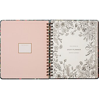 2023-2024 Rifle Paper Co. Peacock 8.25" x 10" Academic Weekly & Monthly Planner, Multicolor (PLS017)