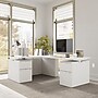 Bush Business Furniture Stratus 60"W Electric L-Shaped Adjustable Standing Desk with Drawers, White (SUT017WH)~#|#~A6161D34-FB5F-4345-B906C7F6B54C8D20_sc7