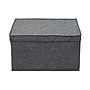 Household Essentials Jumbo Storage Box with Lid in Breathable Canvas and Convenient Handle, (HH7515-1)~#|#~A61B76B9-ECC8-4BF8-B194691F12F11F7F_sc7