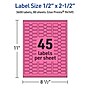 Avery Laser/Inkjet Barbell Multipurpose Labels, 0.5" x 2.5", Bright Pink, 3600/Box (94749)~#|#~A6220BB4-FD78-4A3C-B86671AD8C862782_sc7