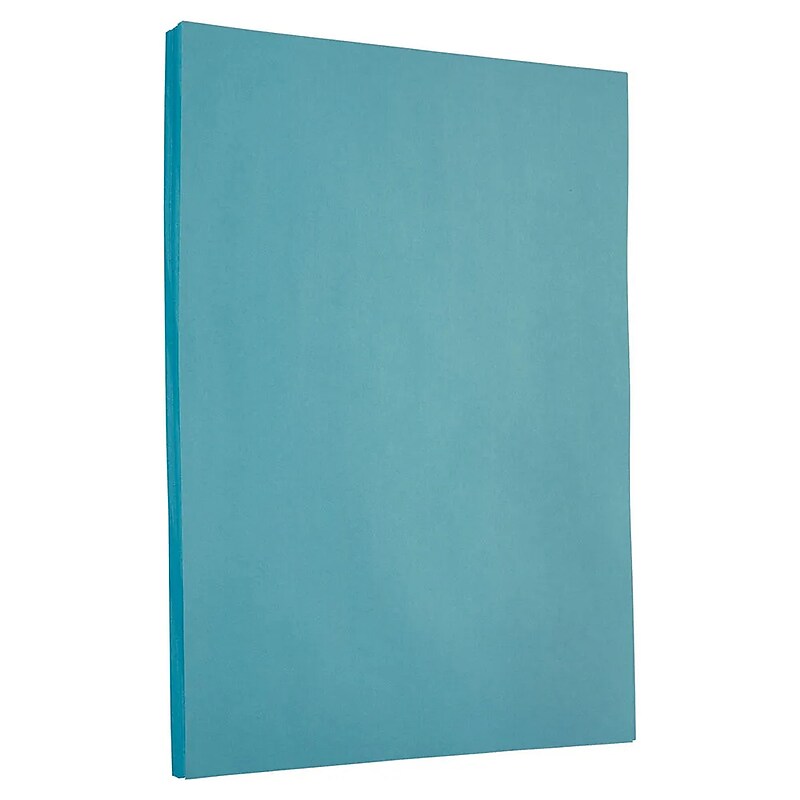 JAM Paper 30% Recycled Smooth Colored Paper, 24 lbs., 8.5 x 11, Blue, 50 Sheets/Pack (101592A) image 1