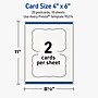 Avery Rectangle Flourished Edge Matte Blank Card, White, 20/Pack (19479399760)~#|#~A6282AAC-DE6A-4A59-8FAF0CFEF5853CD9_sc7