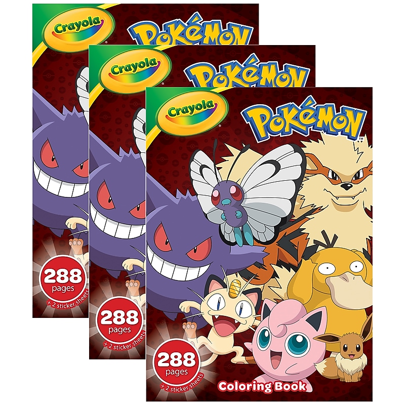 Crayola Pokémon Coloring Book, 288 Pages, 3/Bundle (BIN040851-8) image 1