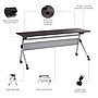 Bush Business Furniture Envision 72"W Foldable Training Room Table, Storm Gray (NVW172SGK)~#|#~A630596D-529F-446E-89712FDAC454F81E_sc7