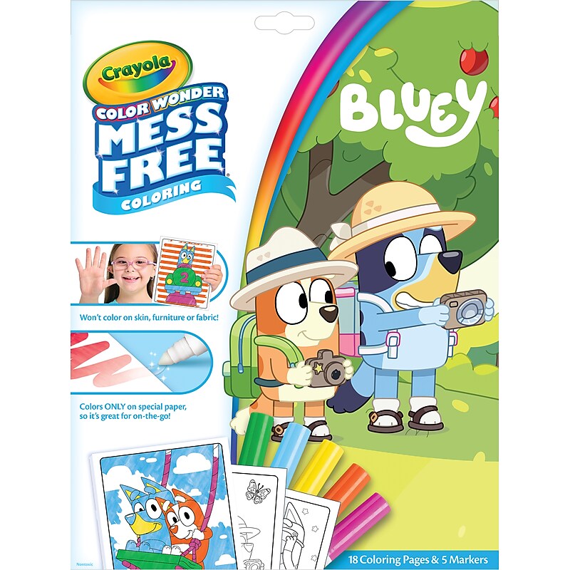 Crayola Color Wonder Bluey Coloring Book, 18 Pages (75-2805) image 1