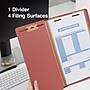 Staples 60% Recycled Pressboard Classification Folder, 1-Divider, 1.75" Expansion, Legal Size, Brick Red, 20/Box~#|#~A63312A9-7628-4FA1-ACE70DA04E82F2BC_sc7