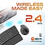 Delton KB250/S38 Wireless Ergonomic Keyboard and Optical Mouse Combo, Black (DKME250S38-WB)~#|#~A6393318-750A-45C2-84E6C083AD94244F_sc7