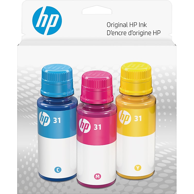 HP 31 Cyan/Magenta/Yellow Standard Yield Ink Tank Refill (9C228AN) image 1