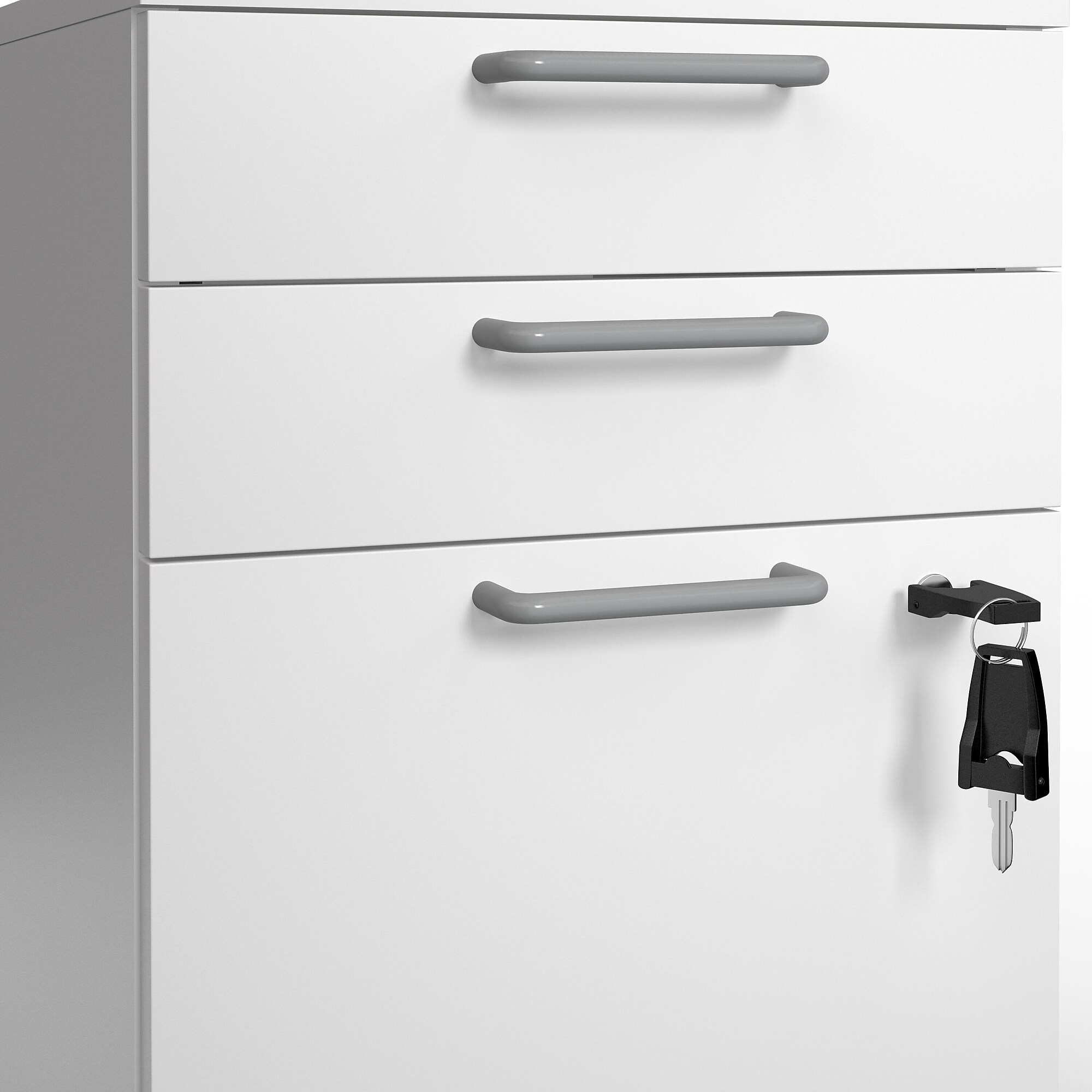 Union & Scale Essentials 3-Drawer Mobile Vertical File Cabinet, Letter/Legal, Lockable, 24.3″H x 15.6″W x 21.3″D, White Sansujyuku sansujyuku.com