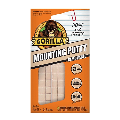 Gorilla Removable Mounting Putty, 2 oz., Beige (102745) Staples