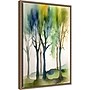 Amanti Art Watercolour Trees 1 by Sally Ann Moss Framed Canvas Wall Art Print, 16"W x 23"H (A42678841855)~#|#~A6409525-2B0C-44C4-B258AF859F46B125_sc7