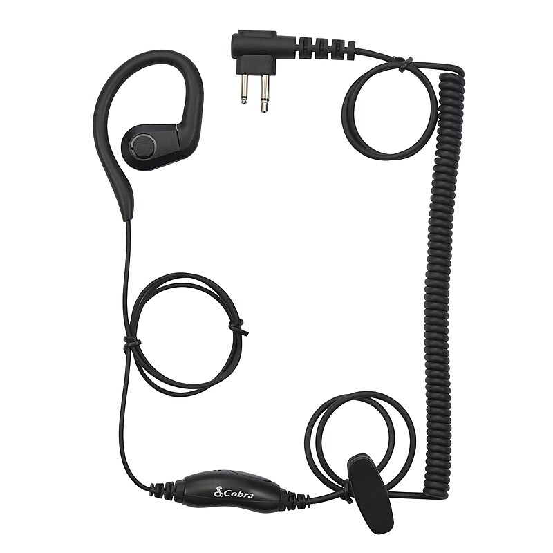 Cobra C-Style Earloop-Wrap In-Ear Headset for Cobra Performa 400/450 2-Way Handheld Business Radios, Black (0010100-1) image 1