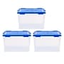 Iris 74 Quart Element Resistant Ultimate Clear Plastic Latching Storage Bin, Clear, 3/Pack (500142)~#|#~A643EA15-092A-4EF3-9A7DA3BC7EF92B86_sc7