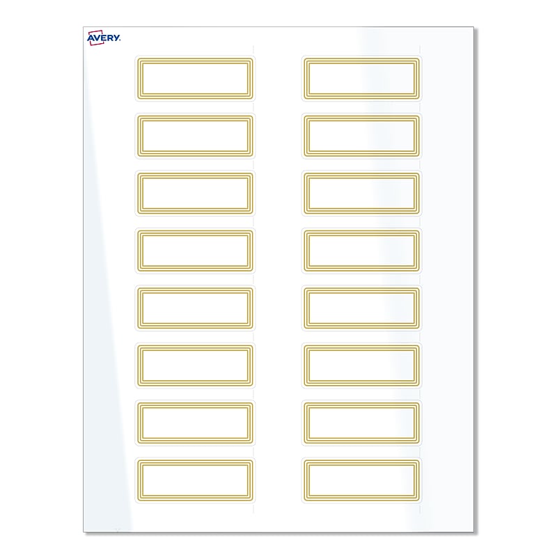 Avery Laser/Inkjet Rectangle Multipurpose Labels, 1" x 2-5/8", White, 160/Pack (S00-D16) image 1