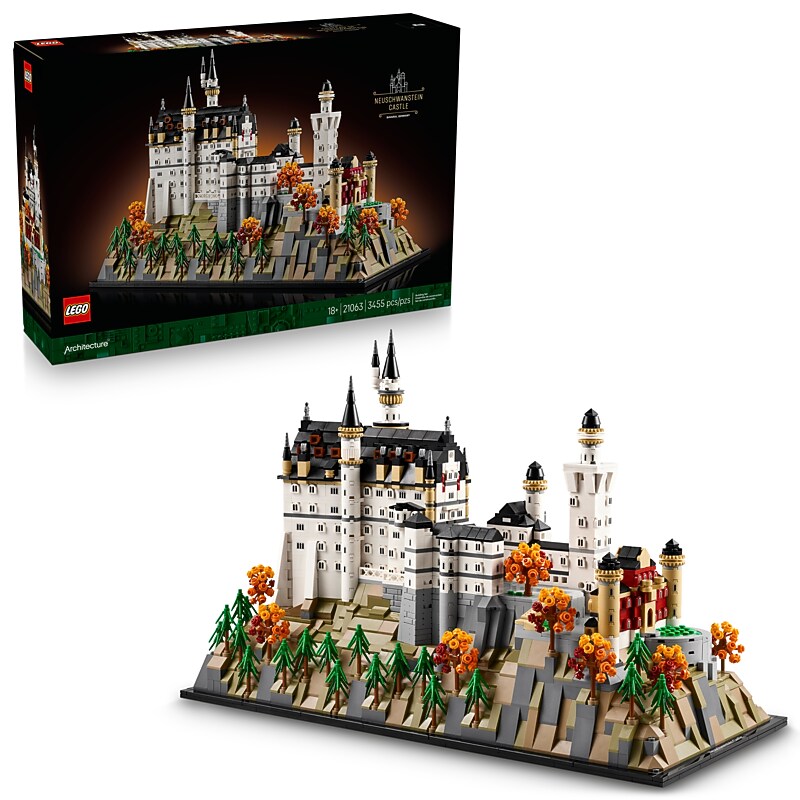 LEGO Architecture Neuschwanstein Castle Collectible, 3,455 Pieces (21063) image 1