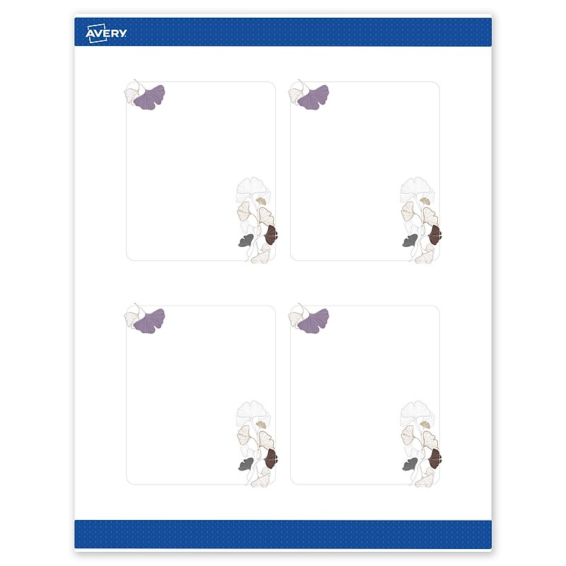 Avery Laser/Inkjet Rectangle Multipurpose Labels, 4" x 3-1/3", White, 40/Pack (S00F46) image 1