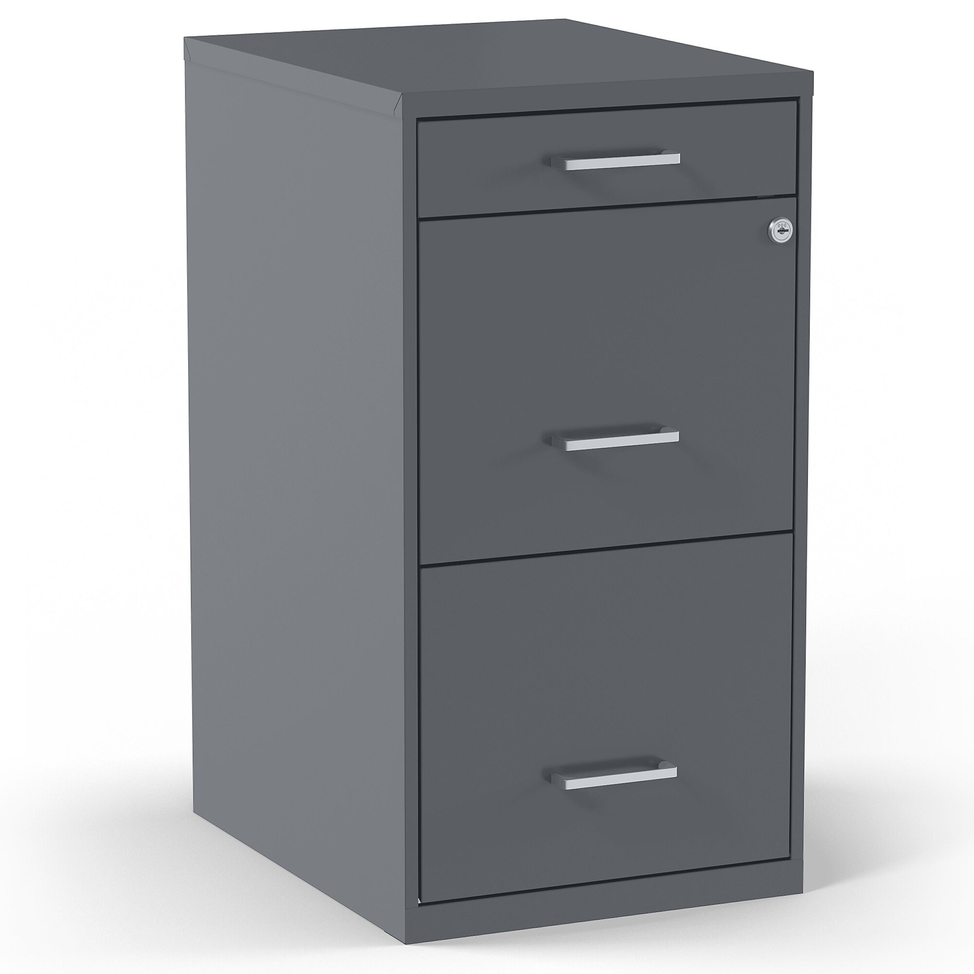 STAPLES 3-Drawer Vertical File Cabinet, Letter Size Documents, Lockable & Mobile, 18.9″ D x 14.3″ W x 26.8″ H, Charcoal Sansujyuku sansujyuku.com