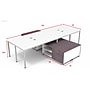 Boss Office Products Simple System 120"W 4-Person Workstation Desk Bundle, White, 4/Set (SGSD017-101-WT)~#|#~A65D351B-11E5-4168-91B5E49478D50519_sc7
